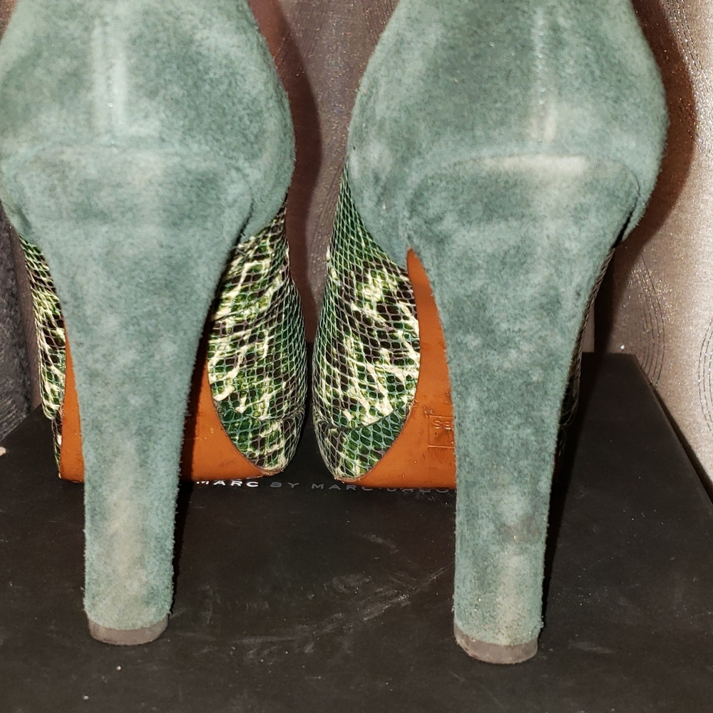 Marc By Marc Jacobs Suede/Python Print Pumps - image 4
